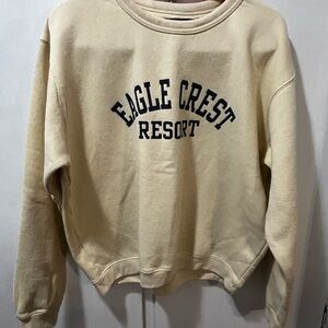 Eagle crest resort Cream Crew Neck Sweater